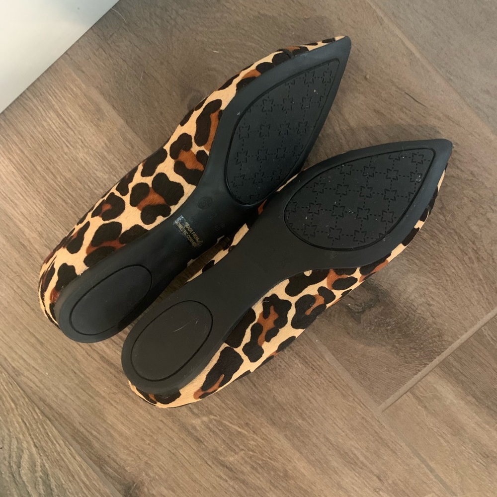 French Sole Leopard Peppy Flats - NEW - Picture 5 of 5
